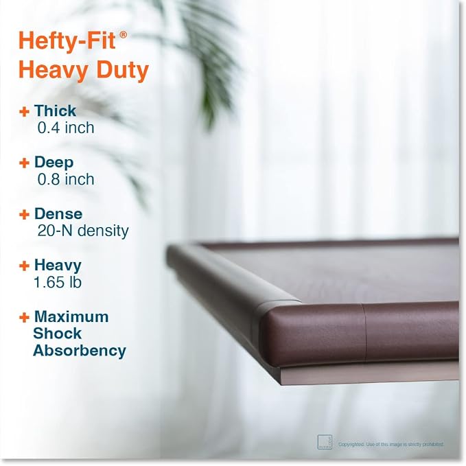 30ft Edge 8 Corners - Bundle & Save - RovingCove HeftyFit Edge Corner Guards, Coffee Brown