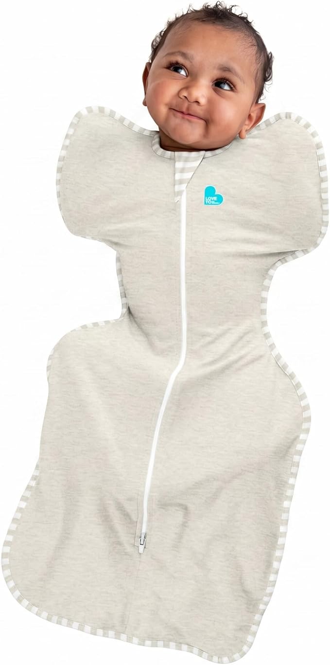 Love to Dream Swaddle UP, Baby Sleep Sack Self-Soothing Swaddles for Newborns, Improves Sleep, Secure Fit Helps Calm Startle Reflex, New Born Essentials for Baby, 1.0 TOG Small 5-8.5 lbs, Sand Dollar