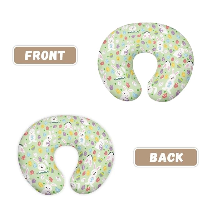 Baby Nursing Pillow Cover Kawaii Rabbit Pillow Case for Infant Snug Nursing Covers Breathable Removable Breastfeeding Pillow Slipcover Neutral Pillow Protectors Turkey Egg Print Easter Gift