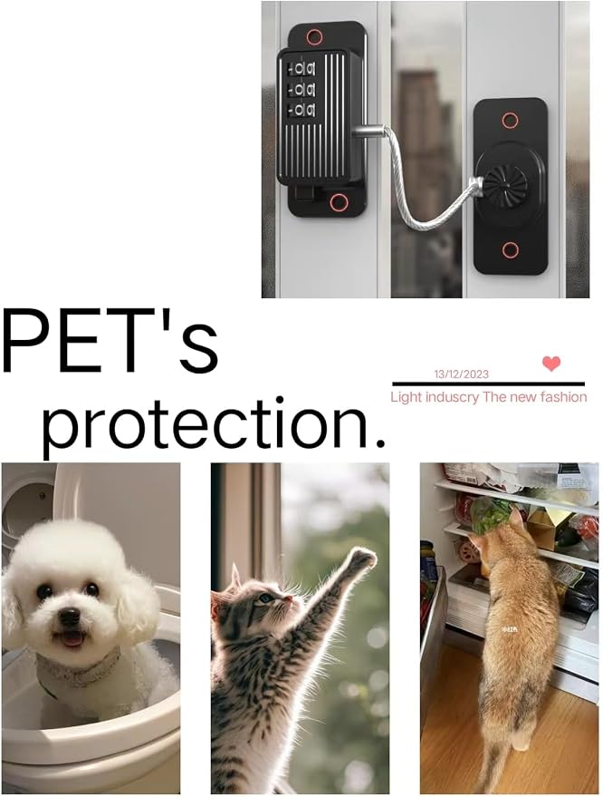 Keep Your Kitchen Safe with Our Fridge Lock - Childproof Your Refrigerator and Cabinets with Our Strong Adhesive Lock
