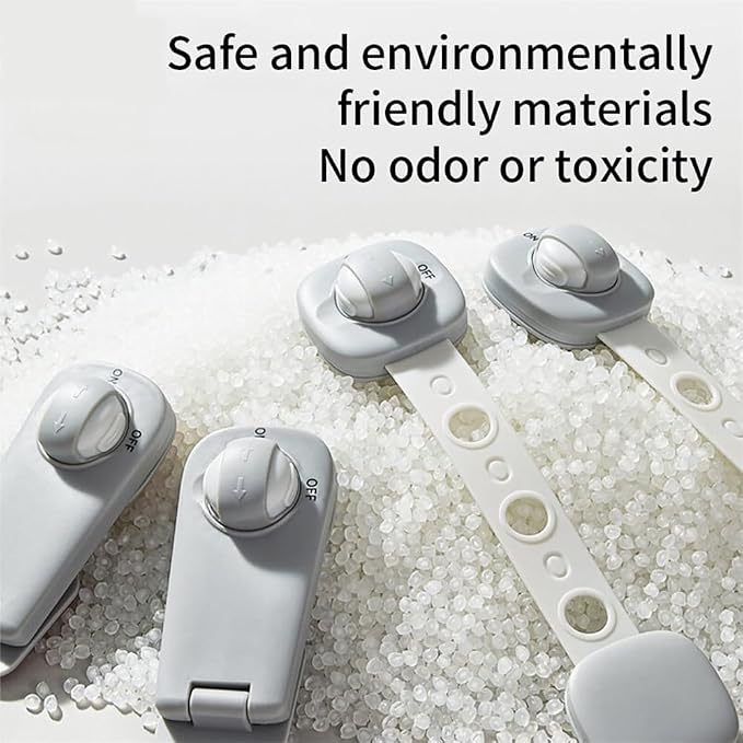 White Baby Proof Cabinet Locks - No Drill Safety Latches for Oven, Dishwasher & Drawers, Adjustable 2-15cm,childproofing safety equipment 3M Adhesive - Rental Friendly (White 2Pack)