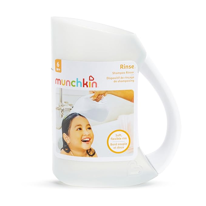 Munchkin® Rinse™ Shampoo Bath Rinser Cup, Ultra Soft and Flexible Rim, Babies, Toddlers and Kids, Grey
