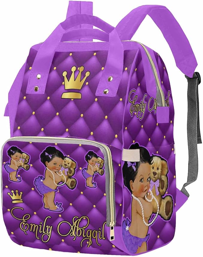 D-Story Personalized Name Compartment Customized Diaper Bags For Baby Girl Personalized Baby Bag Personalized Back Pack