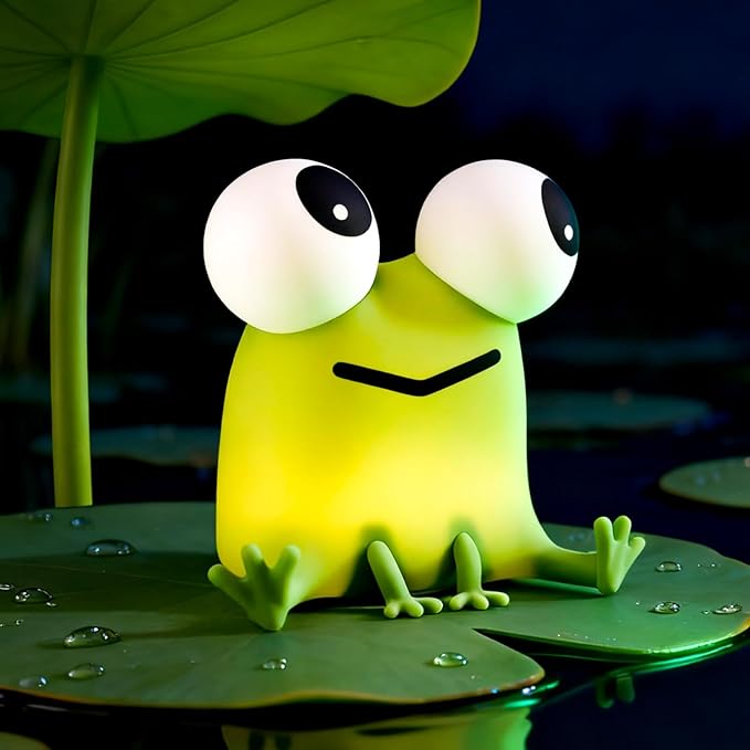 Frog Night Light for Kids, Dimmable Silicone Night Light for Nursery,Frog Lamp Suitable for Boys and Girls Room Decor