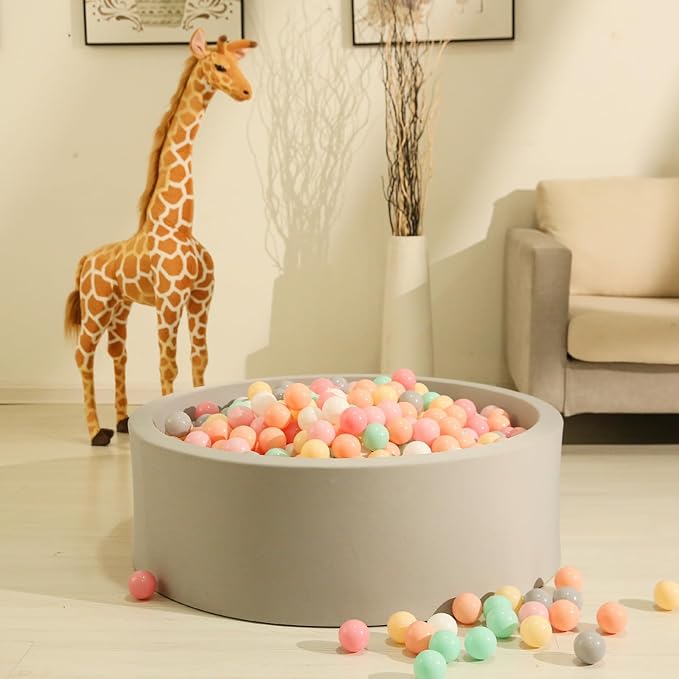 GOGOSO Balls for Ball Pit - Plastic Ball for Toddlers, Baby Kids Ball Pool Decoration 50 100 200 300 500 1000 (6 Colors, 50 Balls)
