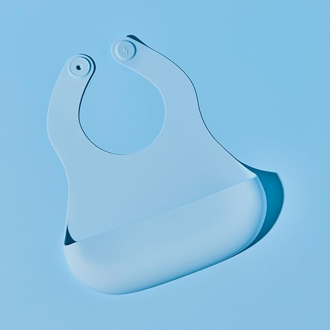 Magnetic Silicone Baby Bib ??Waterproof, Dishwasher Safe, BPA Free Food-Grade, Feeding Bib for Infants and Toddlers