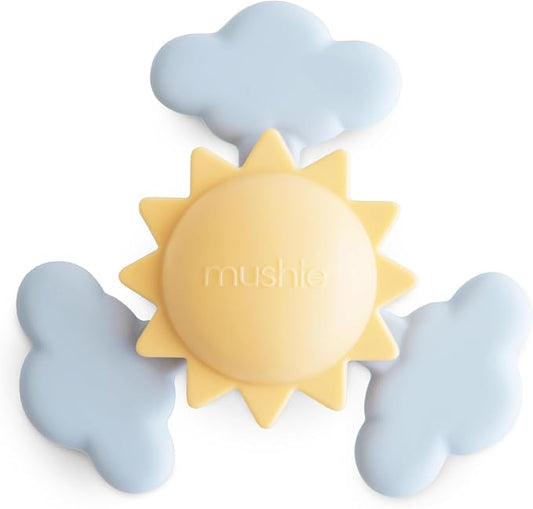 mushie Sunshine Suction Spinner Toy | Toddler Sensory Toys for Bath & Play