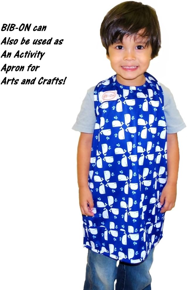 BIB-ON, Full-Coverage Bib and Apron Combination for Infant, Baby, Toddler Ages 0-4.