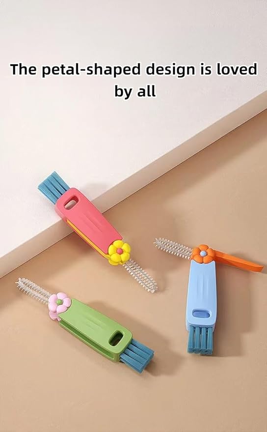 3 in 1 Cup Lid Cleaning Brush, New Cup Lid Cleaner with Brush, Multifunctional Portable Crevice Cleaning Brush Set for Baby Bottle Gap Tight Spaces, Home Kitchen Cleaning Tools (Multicolorx)