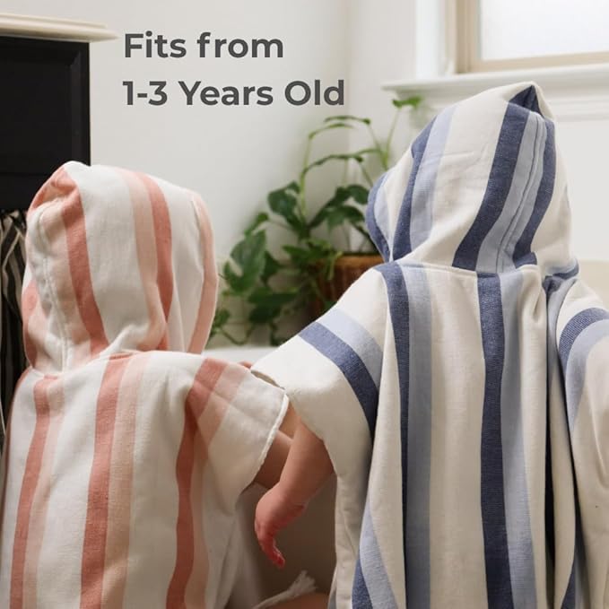 Nora?™s Nursery Hooded Baby Towels 50x50cm | Ultra Soft 350GSM Baby Hooded Towel for Boys & Girls | Absorbent, Quick Dry Hooded Bath Towel for Babies 0-3 Years | Premium Kids Hooded Bath Towel (Marine)