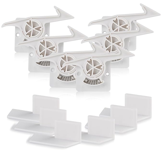 6 Pack Child Safety Drawer Locks - THAULANG Zero Gap Invisible Drawer Latches with Strong Adhesive，Easy Installation
