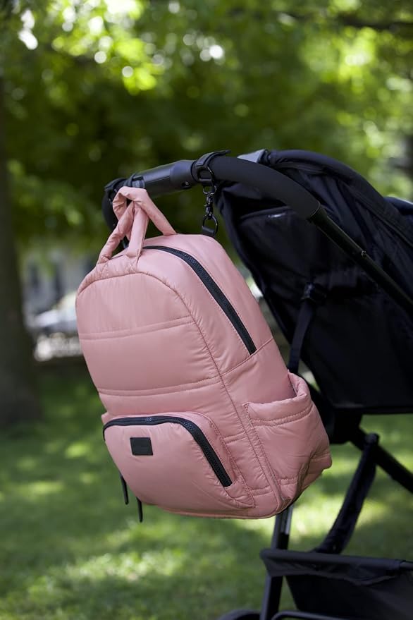 7AM Voyage Diaper Bag Backpack - Unisex Multifunctional Waterproof Travel Bag, Large Capacity Carry on Backpack with Padded Shoulder Straps, Newborn Essentials Backpack for Traveling | Rose Dawn