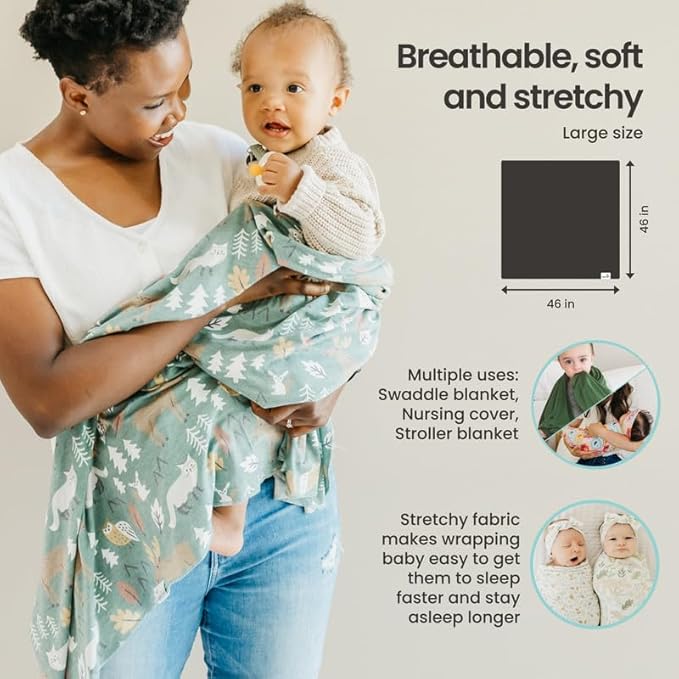 Copper Pearl Baby Swaddle Blanket - Premium Knit Baby Blanket, Large Soft Stretchy Receiving Blankets for Baby Boy and Girl, Swaddles for Newborn, Infant, and Toddler (Santa Fe)