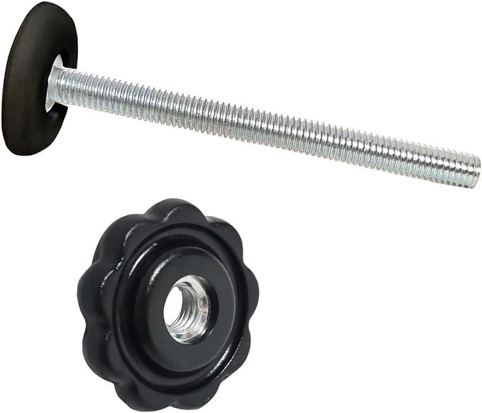4 Pack Baby Gate Replacement Parts Threaded Spindle Rod 8MM(M8), Screw Bolts Hardware Kit for Pet & Dog Pressure Mounted Safety Door & Stair Gates (a Black)