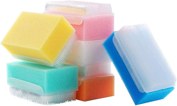 12PCS Sterile Bath Sponge & Sensory Brush, MELONSUN Baby Bath Scrubber.