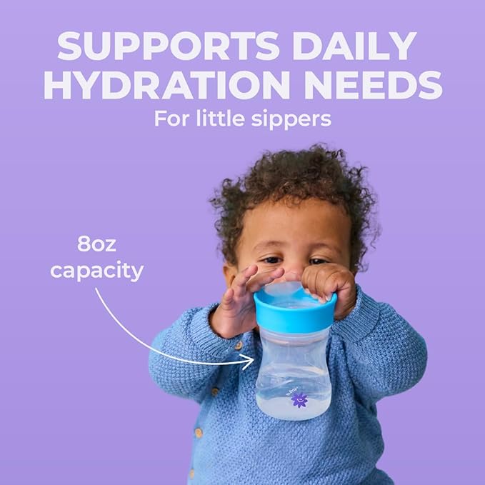 Lansinoh b.box Toddler Training Cup (Ages 12+ Months) | Free-Flow Transition Cup for Toddlers Learning to Drink | BPA-Free, Dishwasher Safe | 8 oz | Lemon