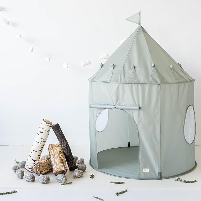 3 Sprouts Kids Play Tent - Sustainable Recycled Fabric ??Fun Spacious Childs Playhouse for Indoor Games for Boys & Girls - Durable Fort Pop Up House for Toddlers & Children Age 3-10 - Green