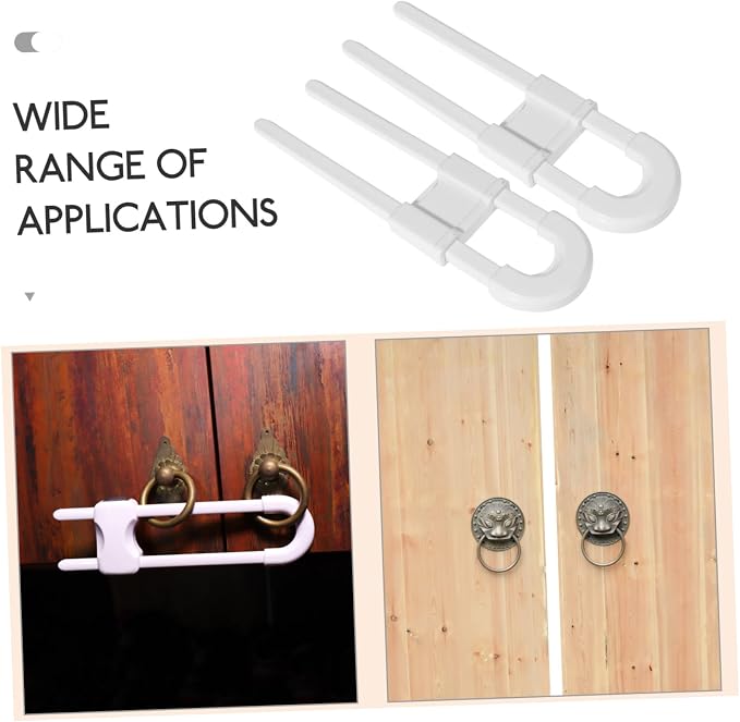 Vaguelly 10pcs Cabinet Locks for Safety U-shaped Locks Easy to Install for Home