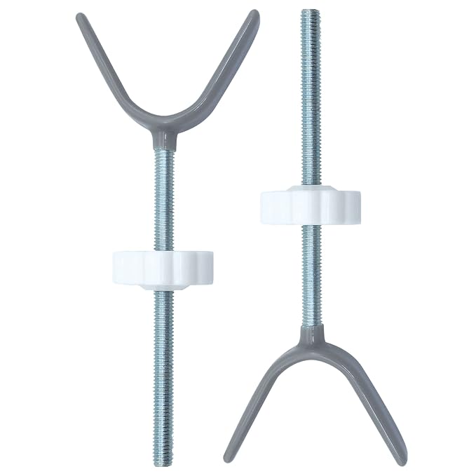 Baby Gate Banister Adapter Y-Spindle Rods - M8(8mm) for Pressure Mounted Baby and Pet Safety Stair Gates with Extra Long Wall Mounting Screws Rod & Bolts (Y-Grey-2 Pack)
