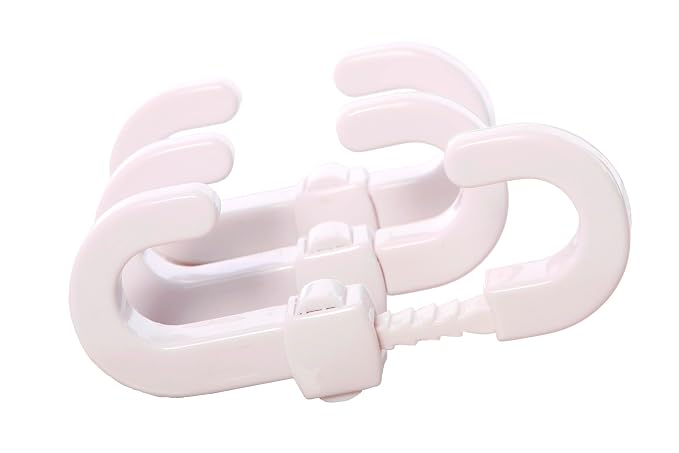 Dreambaby Secure -A-Lock - Child Proof Sliding Safety Locks - Suitable for Mushroom Knobs & D-Shaped Cabinet Door Handles - White - Model ‎L712