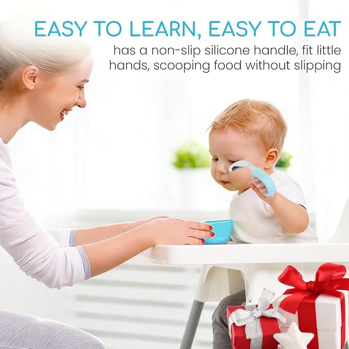 Kids Utensils Set, 18/8 Stainless Steel Spoons and Forks, BPA Free, Dishwasher Safe, Children Safe Toddler Flatware