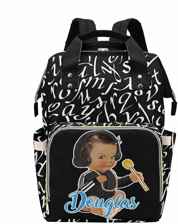 M YESCUSTOM Personalized Diaper Bag for Custom Mommy Nursing Daypack with Large Capacity for Travel Birthday Gift for Women