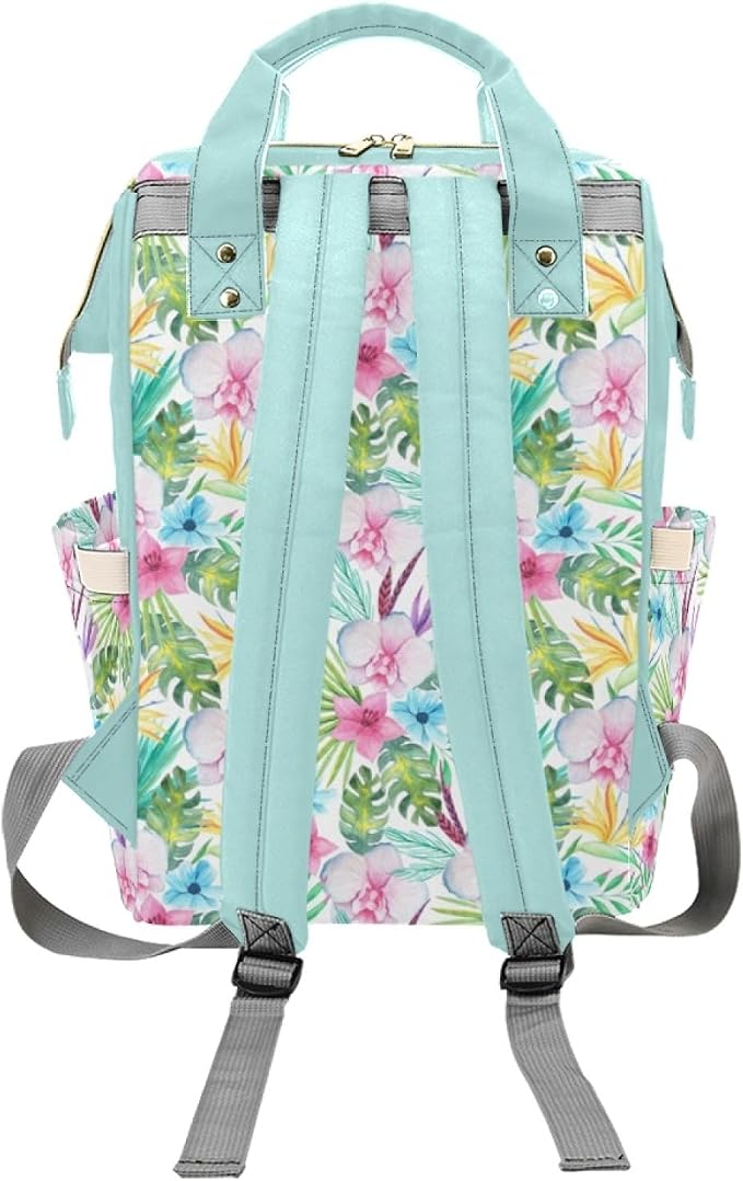 Custom Diaper Bag Personalized Flamingo Casual Nursing Mommy Daypack with Insulated Pocket Customized Cute Diaper Bag Backpack with Name or Holiday Travel