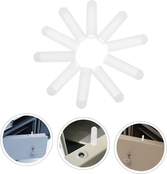 Homoyoyo 30pcs Lock Sleeve Rod Sleeves for Cabinets Dresser and Wardrobe Safety Versatile Storage for Home Office and School