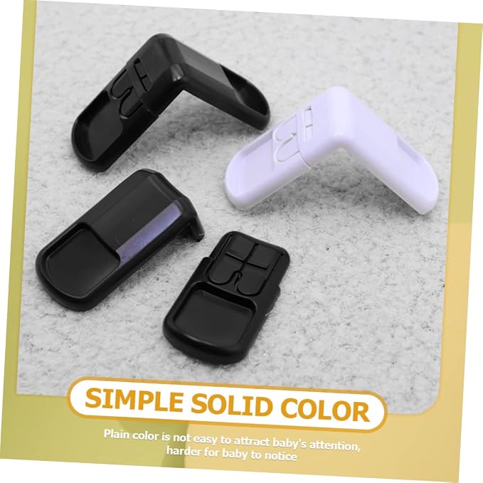 4pcs Boy Girl Safety Cabinet Lock Drawer Locks for Proofing Easy Install Punch Design Black Childproof Furniture Safety