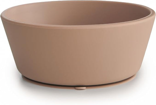 mushie Silicone Suction Bowl | BPA-Free Non-Slip Design (Natural)