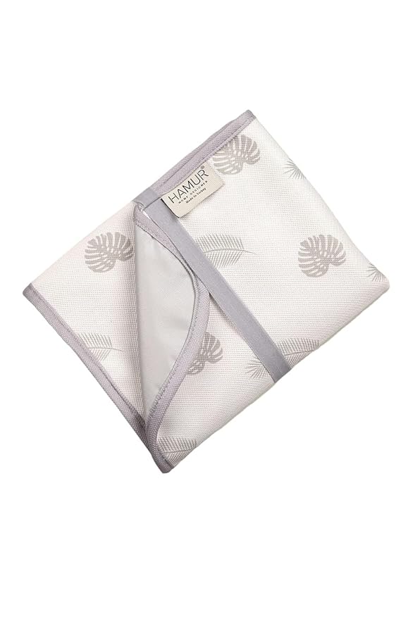 Hamur Home Portable Changing Pad ??Waterproof, Washable & Easy Wipe Clean, Foldable Travel Baby Changing Mat for Diaper Bag, Compact & Lightweight, Must-Have for Newborns (Leaves Pattern)