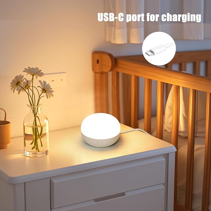 Rechargeable LED Night Light for Kids - Dimmable Bedside Lamp with Remote Control, Portable Baby Night Light with 17 Colors Changing & Timer Setting for Baby Nursery Toddler Room Breastfeeding