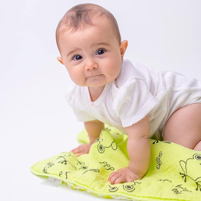 Milk&Moo Baby Muslin Swaddle Blanket, Oeko Tex Certified 100% Cotton, 4-Layer Muslin Blanket, Soft, Breathable, Lightweight, Gender Neutral, Baby Blanket for Toddler Girls and Boys