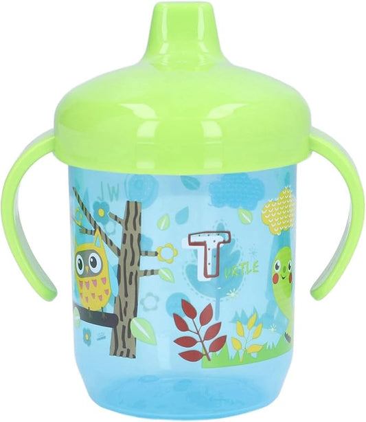Keenso Sippy Cup, Infant Sippy Cup Portable Cartoon Animal Pattern Baby Spill Proof Trainer Birthday Gift 260ml (Blue 260ml) Feeding Cups/Learning Cups