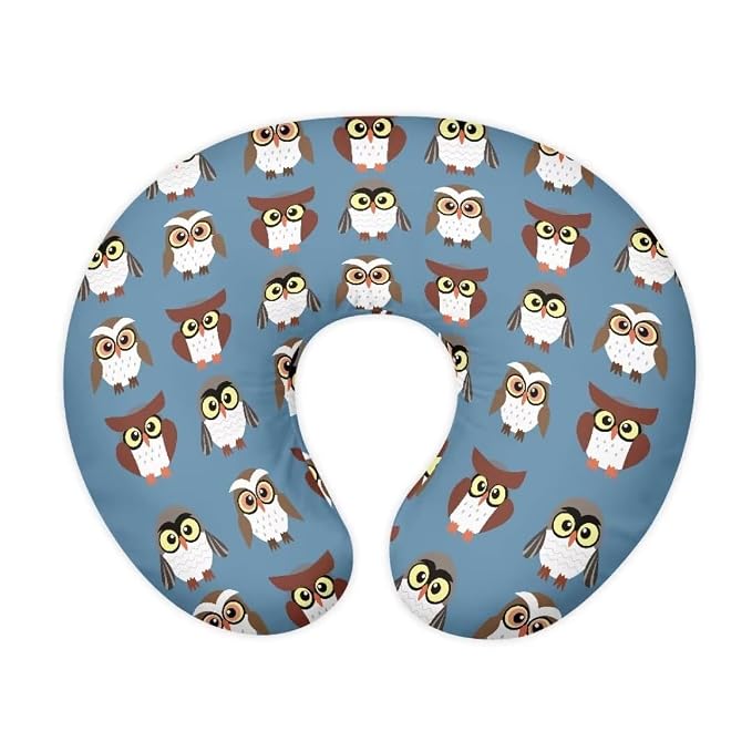 Jeiento Cute Owls Nursing Pillow Covers Stretchy Breastfeeding Pillowcase Breastfeeding Pillow Slipcover,Tummy Time, Baby Sitting Support, Awake-Time Support,Pillow Cover Only
