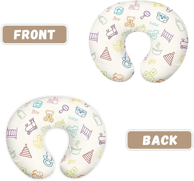 Nursing Pillow for Baby Girl Boy，Removable Nursing Cover for Breastfeeding Pillows,Ultra-Soft Baby Nursing Pillow Covers Fits Newborn Feeding Pillow,Baby Toys Products Pattern(Cover Only)