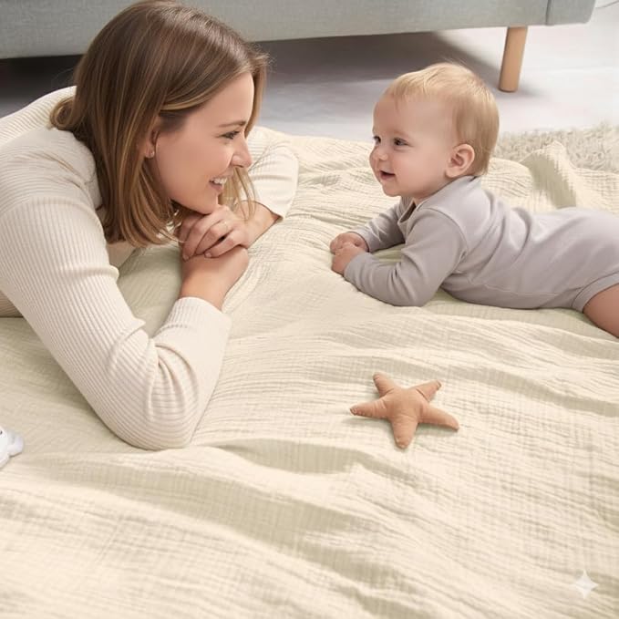 Muslin Swaddle Baby Blanket for Boys and Girls, 100% Cotton, Swaddles for Newborns, 47"x47", Soft Breathable Skin Friendly Warm ??Pack of 2