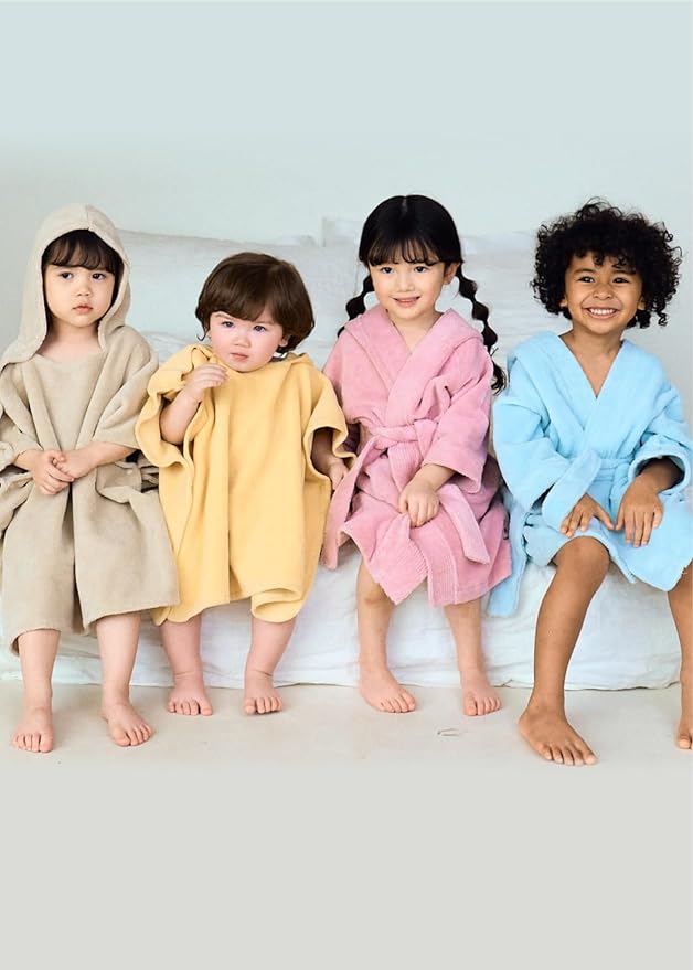 Konny Baby Hooded Towel Plush Thick & Cozy Soft-Touch Absorbent Rayon from Bamboo Cotton Baby Bath Beach Towel, Oeko-TEX, Newborn Boys Girls Toddler (Beige, Large)