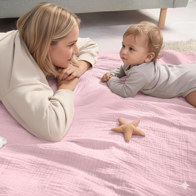 Muslin Swaddle Baby Blanket for Boys and Girls, 100% Cotton, Swaddles for Newborns, 47"x47", Soft Breathable Skin Friendly Warm ??Pack of 2