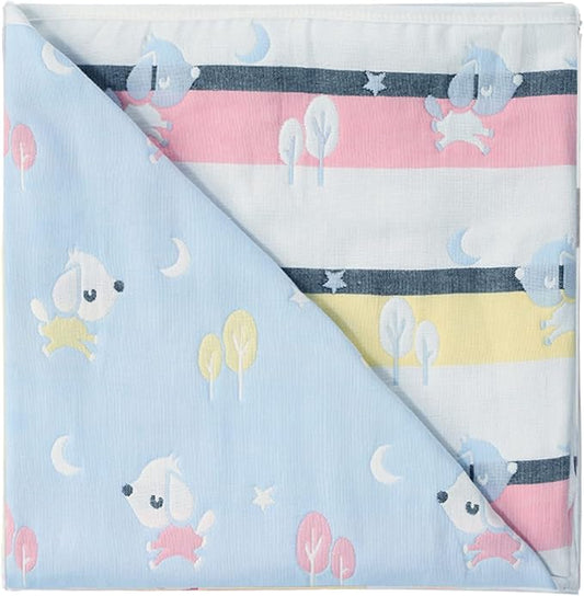 TONWHAR Muslin Baby Blankets,6-Layer Cotton Gauze, Soft and Breathable Baby Quilt,Kids Summer Blanket,Baby Bath Towel (Puppy)