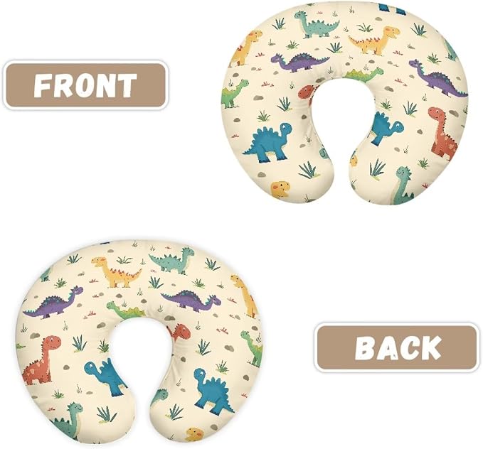 Dinosaur Leaves Nursing Pillow and Positioner Detachable Newborn Original Breastfeeding Slipcover Case U-Shaped Head Support Protector Cushion Easy Care