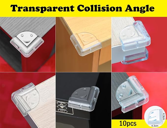 AKOAK 10 PCS Baby Safety Corner Protection, Table, Baby Protection, Furniture Corner and Edge Safety Bumper, with Strong Adhesion