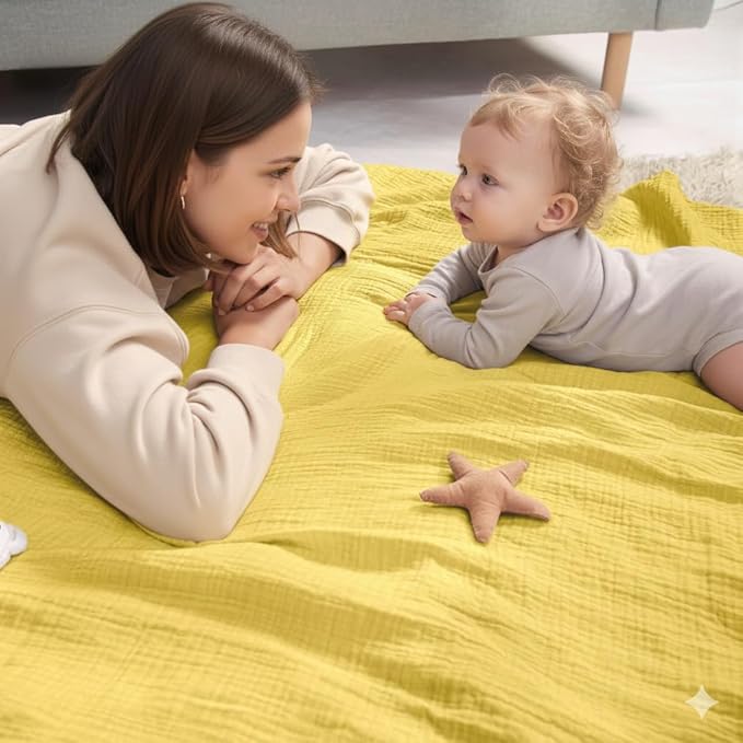 Muslin Swaddle Baby Blanket for Boys and Girls, 100% Cotton, Swaddles for Newborns, 47"x47", Soft Breathable Skin Friendly Warm ??Pack of 2