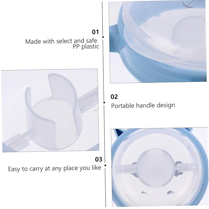 ERINGOGO 2Pcs Portable Cartoon Storage Container with Carry Loop Durable Material Pacifier Case for Home and Travel Keeps Pacifiers Clean and Tidy