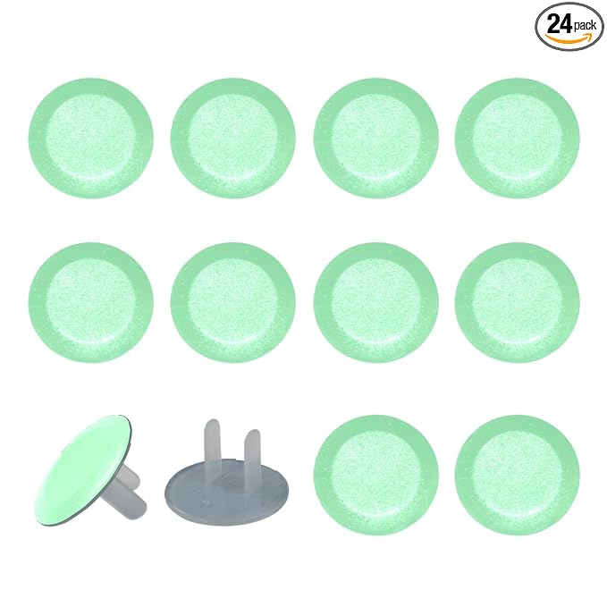 Pure Avocado Green Pattern Outlet Covers Baby Proofing Child Proof Plug Covers for Electrical Outlets Easy Install Outlet Plug Covers