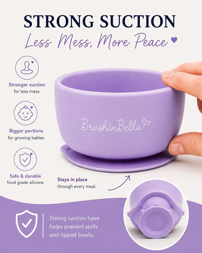 Baby Feeding Supplies - Complete Baby Feeding Set with Baby Plate, Baby Spoons First Stage, Silicone Bib and Snack Cup - Infant Eating Utensils and Baby Bowl with Suction