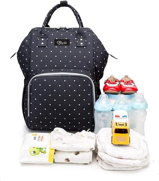 Milky Chic Mommy Diaper Bag- Waterproof USB Charging Port Stroller Straps Changing Pad