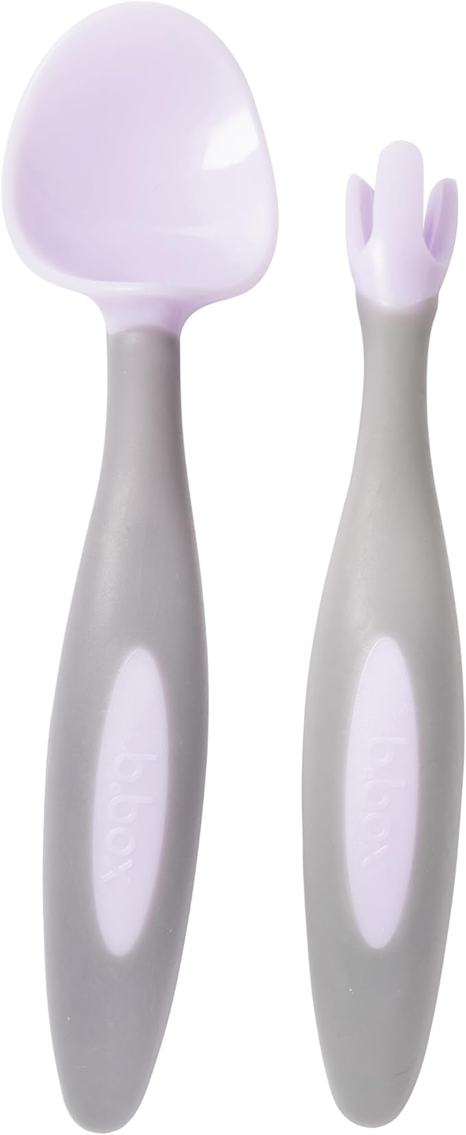 b.box Toddler Cutlery Set ??Patented FLORK Flower Fork & Easy-Grip Spoon with Travel Case. BPA-Free, Dishwasher Safe. Designed by Occupational Therapists. Ages 9M+ (Boysenberry)