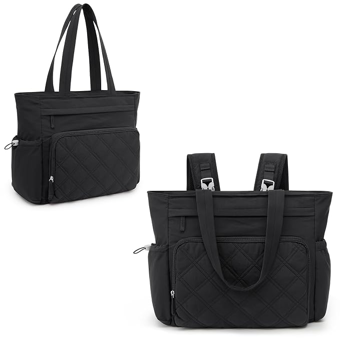 G4Free 3 in 1 Diaper Bag with Insulated Pockets Baby Backpack for Women Men Toddler Diaper Tote with Stroller Buckle Travel Work-Black