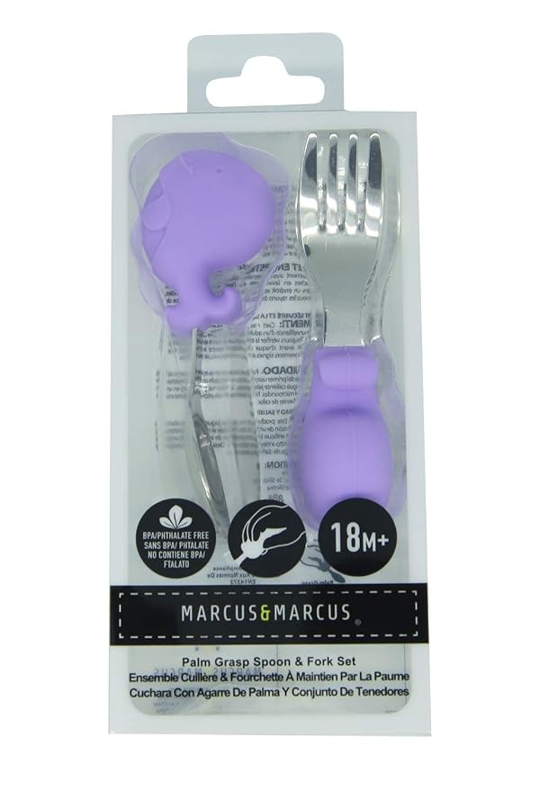 Toddler Utensils Set, Baby Spoon and Fork, Palm Grasp for Baby, BPA & Phthalate Free, Training Baby Utensils, 18 Month+